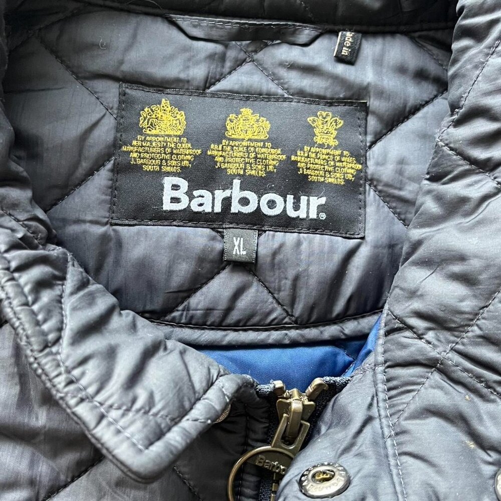Barbour Black Quilted Jacket Mens XL Quiet Luxury Preppy Coastal Urban Fashion - Picture 3 of 8